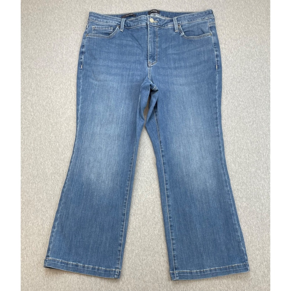 NYDJ Jeans Womens 14W Blue Cotton Blend Stretch High-Rise Julia Flare